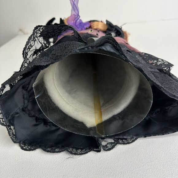 Vintage Dan Dee Collectors Choice Witch Table Top Tree Purple Dress Bat Broom - Picture 10 of 12